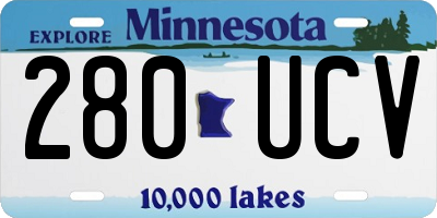 MN license plate 280UCV