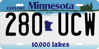 MN license plate 280UCW