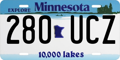 MN license plate 280UCZ