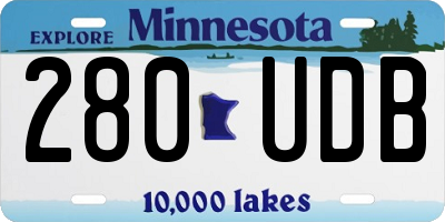 MN license plate 280UDB