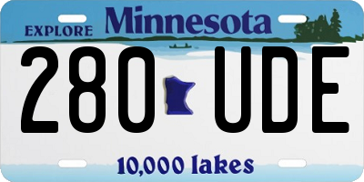 MN license plate 280UDE