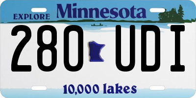 MN license plate 280UDI