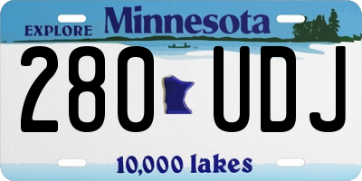 MN license plate 280UDJ