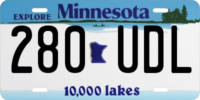 MN license plate 280UDL