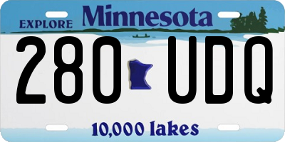 MN license plate 280UDQ