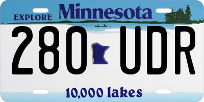 MN license plate 280UDR