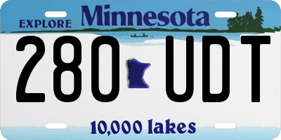 MN license plate 280UDT