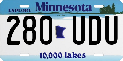 MN license plate 280UDU