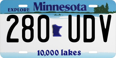 MN license plate 280UDV