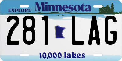 MN license plate 281LAG