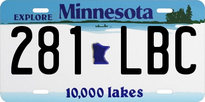 MN license plate 281LBC