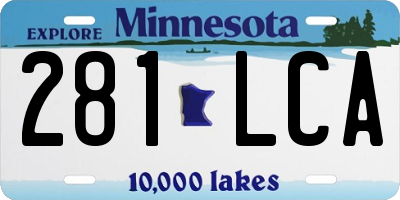 MN license plate 281LCA