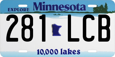 MN license plate 281LCB