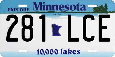 MN license plate 281LCE