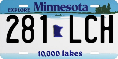 MN license plate 281LCH