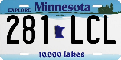 MN license plate 281LCL