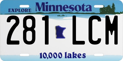MN license plate 281LCM