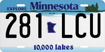 MN license plate 281LCU
