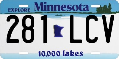 MN license plate 281LCV