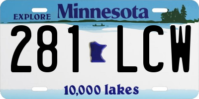 MN license plate 281LCW