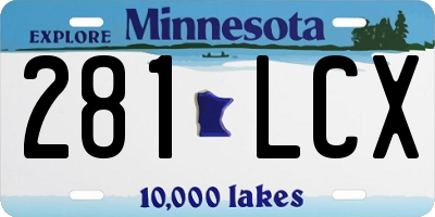 MN license plate 281LCX