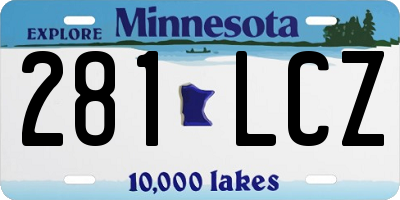 MN license plate 281LCZ