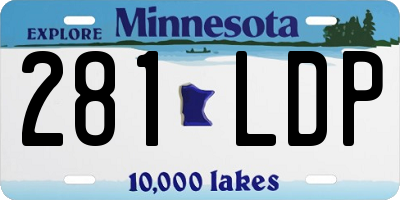 MN license plate 281LDP