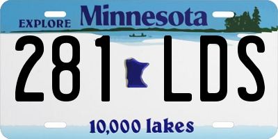 MN license plate 281LDS