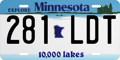 MN license plate 281LDT