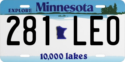 MN license plate 281LEO