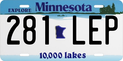 MN license plate 281LEP