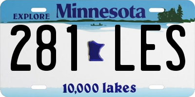 MN license plate 281LES
