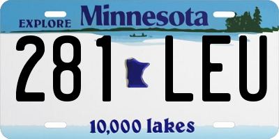 MN license plate 281LEU