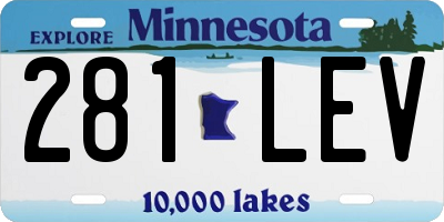 MN license plate 281LEV