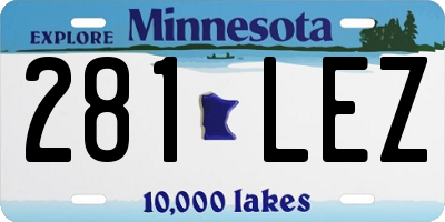 MN license plate 281LEZ