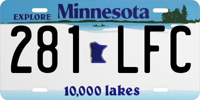 MN license plate 281LFC
