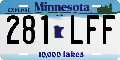 MN license plate 281LFF