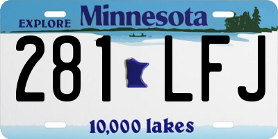 MN license plate 281LFJ