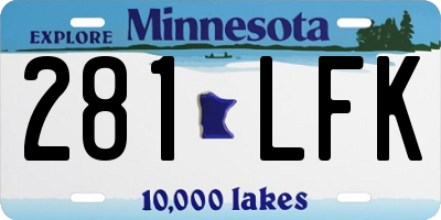 MN license plate 281LFK