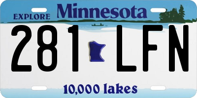 MN license plate 281LFN