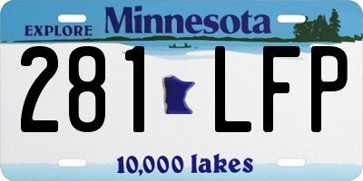 MN license plate 281LFP