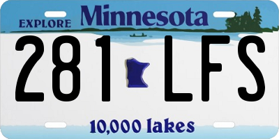 MN license plate 281LFS