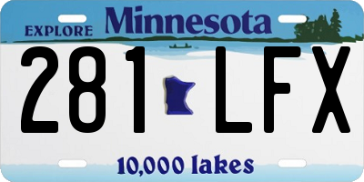 MN license plate 281LFX