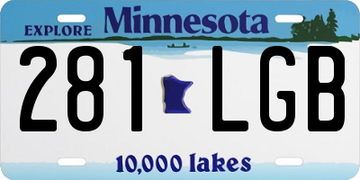 MN license plate 281LGB