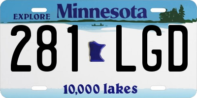 MN license plate 281LGD