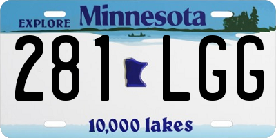 MN license plate 281LGG