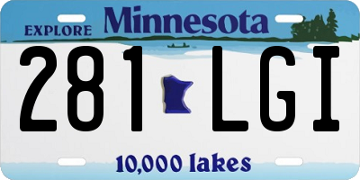 MN license plate 281LGI