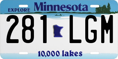 MN license plate 281LGM