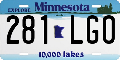MN license plate 281LGO