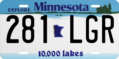 MN license plate 281LGR